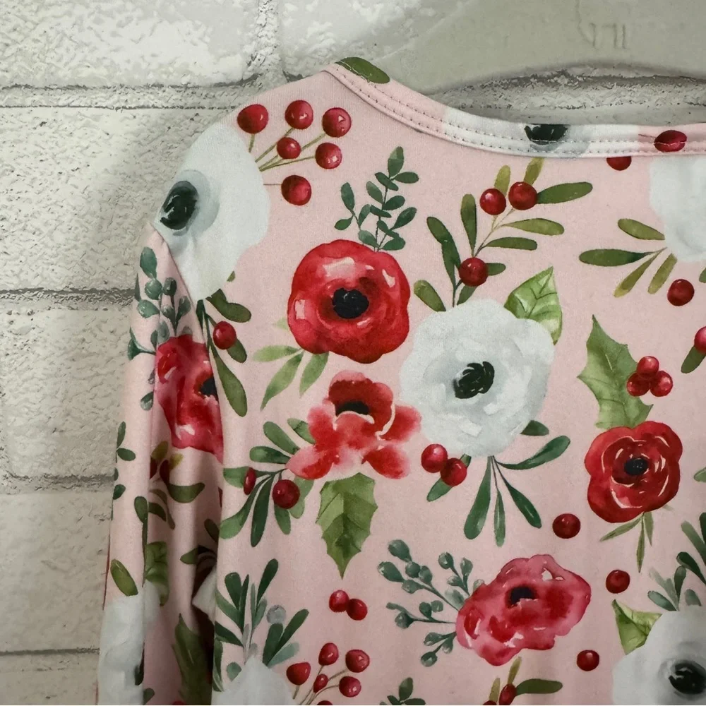 Boutique Toddler Girls Long Sleeve Flowered Dress